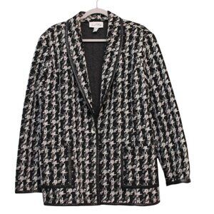 Joseph Ribkoff Jacket Cardigan Sweater Size 22 Artsy Business Casual Career City